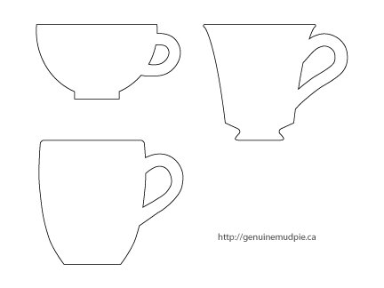 mug outline template